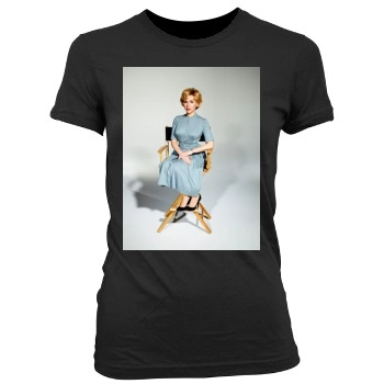 Scarlett Johansson Women's Junior Cut Crewneck T-Shirt