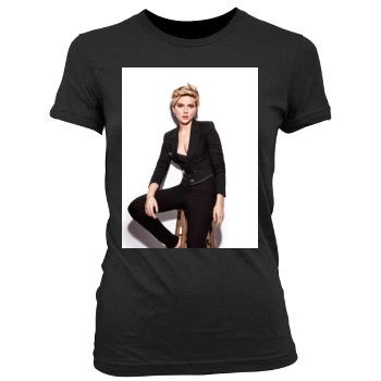 Scarlett Johansson Women's Junior Cut Crewneck T-Shirt