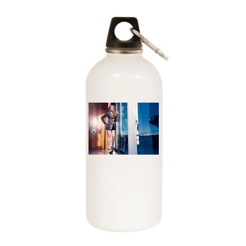 Scarlett Johansson White Water Bottle With Carabiner