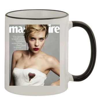 Scarlett Johansson 11oz Colored Rim & Handle Mug