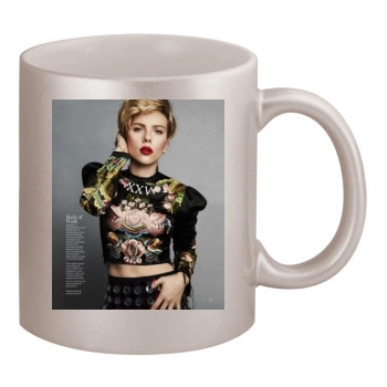 Scarlett Johansson 11oz Metallic Silver Mug