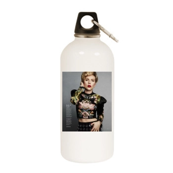 Scarlett Johansson White Water Bottle With Carabiner