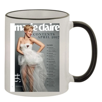 Scarlett Johansson 11oz Colored Rim & Handle Mug