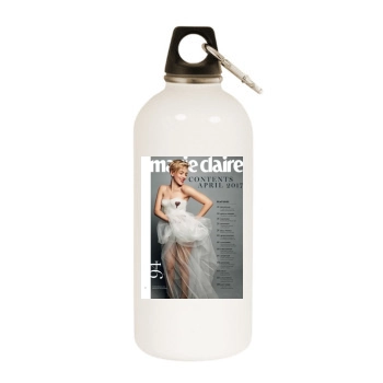 Scarlett Johansson White Water Bottle With Carabiner