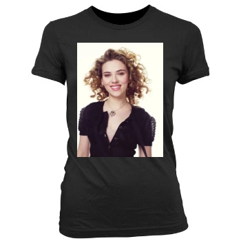 Scarlett Johansson Women's Junior Cut Crewneck T-Shirt