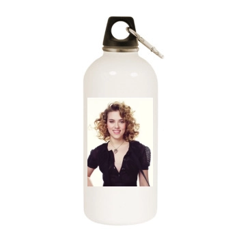 Scarlett Johansson White Water Bottle With Carabiner