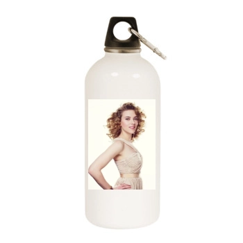 Scarlett Johansson White Water Bottle With Carabiner