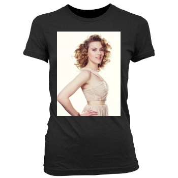 Scarlett Johansson Women's Junior Cut Crewneck T-Shirt