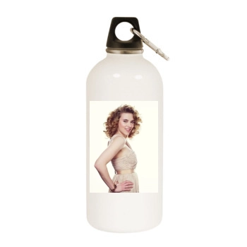 Scarlett Johansson White Water Bottle With Carabiner