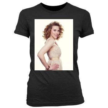 Scarlett Johansson Women's Junior Cut Crewneck T-Shirt