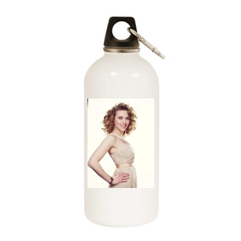 Scarlett Johansson White Water Bottle With Carabiner