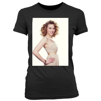 Scarlett Johansson Women's Junior Cut Crewneck T-Shirt