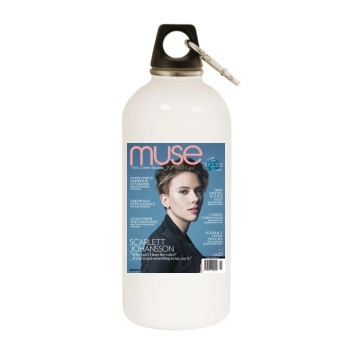 Scarlett Johansson White Water Bottle With Carabiner