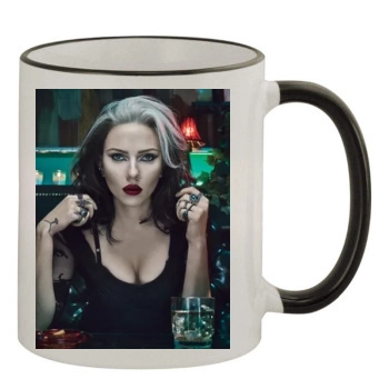 Scarlett Johansson 11oz Colored Rim & Handle Mug