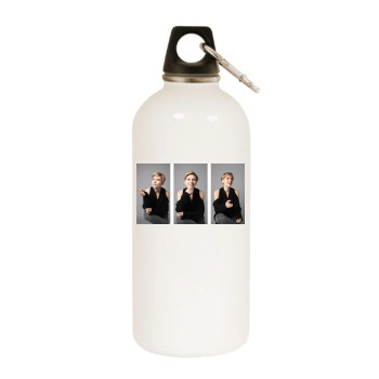 Scarlett Johansson White Water Bottle With Carabiner