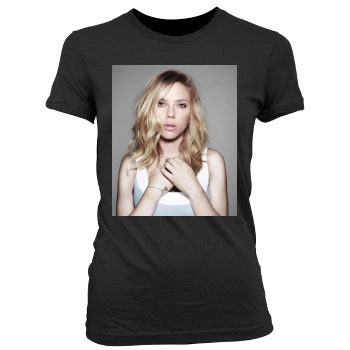 Scarlett Johansson Women's Junior Cut Crewneck T-Shirt