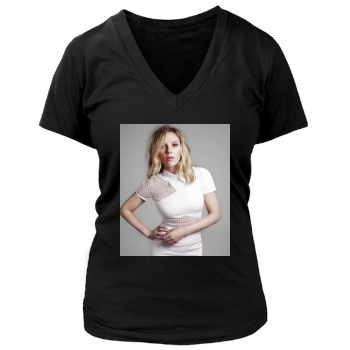 Scarlett Johansson Women's Deep V-Neck TShirt