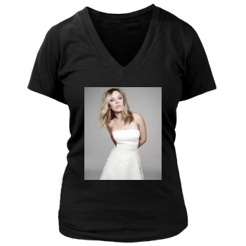 Scarlett Johansson Women's Deep V-Neck TShirt