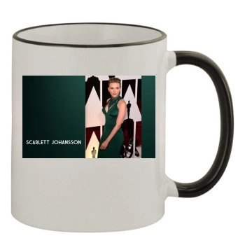 Scarlett Johansson 11oz Colored Rim & Handle Mug