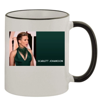 Scarlett Johansson 11oz Colored Rim & Handle Mug