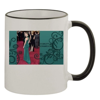 Scarlett Johansson 11oz Colored Rim & Handle Mug