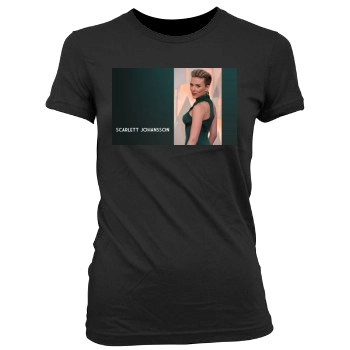 Scarlett Johansson Women's Junior Cut Crewneck T-Shirt