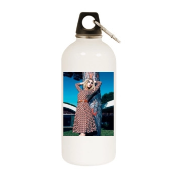 Scarlett Johansson White Water Bottle With Carabiner