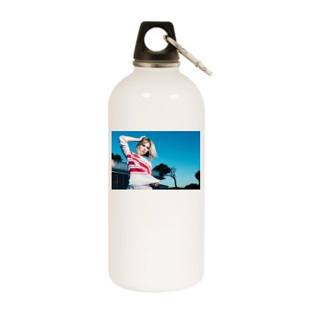 Scarlett Johansson White Water Bottle With Carabiner