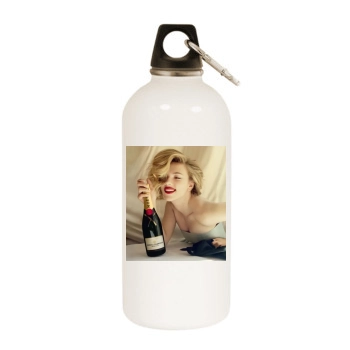 Scarlett Johansson White Water Bottle With Carabiner