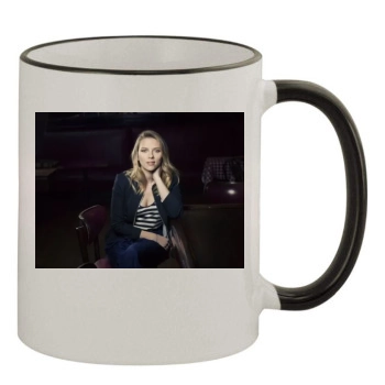 Scarlett Johansson 11oz Colored Rim & Handle Mug