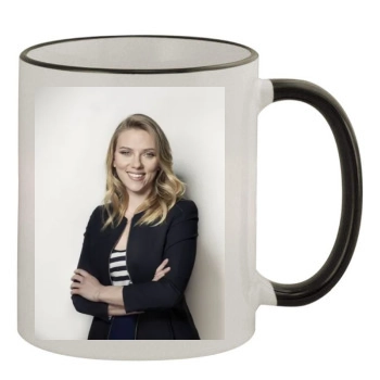 Scarlett Johansson 11oz Colored Rim & Handle Mug