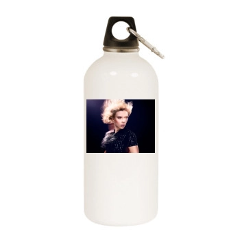 Scarlett Johansson White Water Bottle With Carabiner