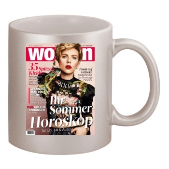 Scarlett Johansson 11oz Metallic Silver Mug