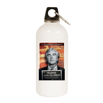 Framing John DeLorean (2019) White Water Bottle With Carabiner