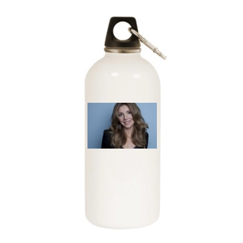 Sarah Chalke White Water Bottle With Carabiner