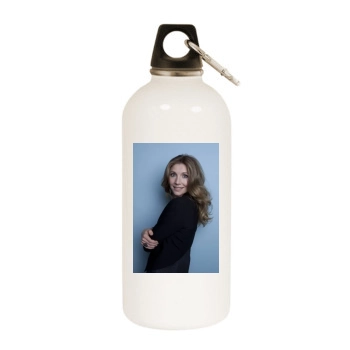 Sarah Chalke White Water Bottle With Carabiner