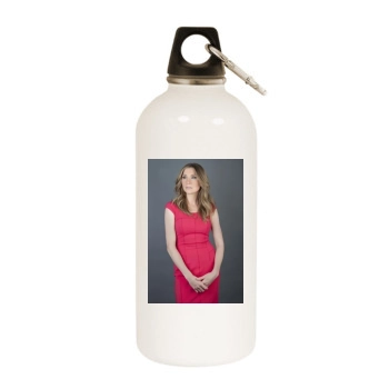 Sarah Chalke White Water Bottle With Carabiner