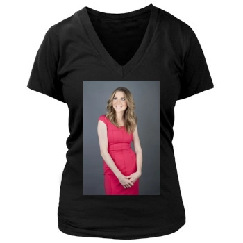 Sarah Chalke Women's Deep V-Neck TShirt