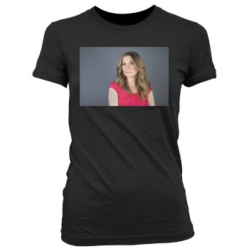 Sarah Chalke Women's Junior Cut Crewneck T-Shirt