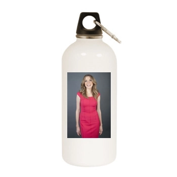 Sarah Chalke White Water Bottle With Carabiner