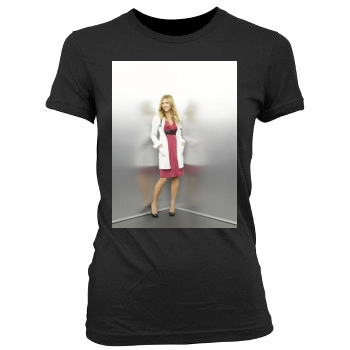 Sarah Chalke Women's Junior Cut Crewneck T-Shirt