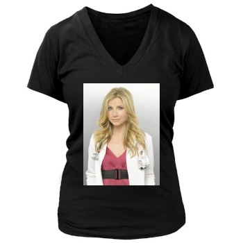 Sarah Chalke Women's Deep V-Neck TShirt