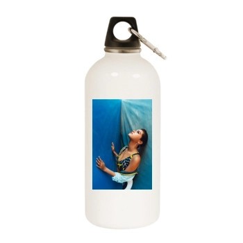 Selena Gomez White Water Bottle With Carabiner