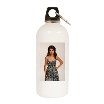 Selena Gomez White Water Bottle With Carabiner