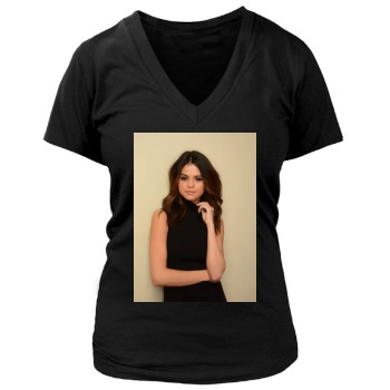 Selena Gomez Women's Deep V-Neck TShirt