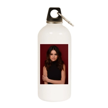 Selena Gomez White Water Bottle With Carabiner