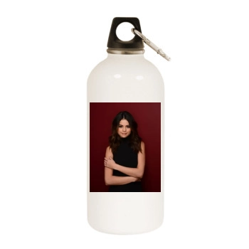 Selena Gomez White Water Bottle With Carabiner