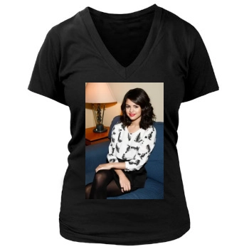 Selena Gomez Women's Deep V-Neck TShirt