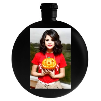 Selena Gomez Round Flask