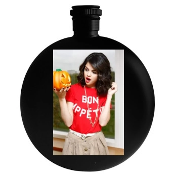 Selena Gomez Round Flask